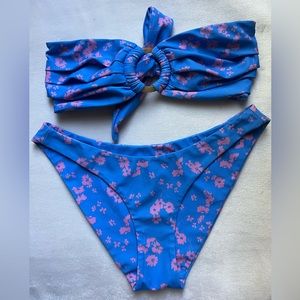 Kulani Kinis “Strapless Bandeau Top, Minimal Full Coverage Bottom”